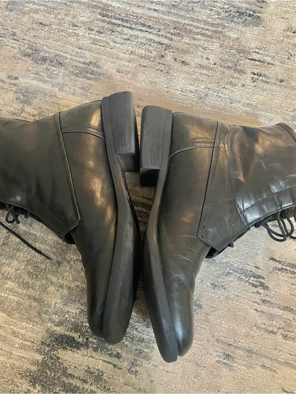 BASS Women’s Black Leather Ankle Boots Size 9 M 3L68 MADE IN ITALY- EUC - Picture 4 of 13